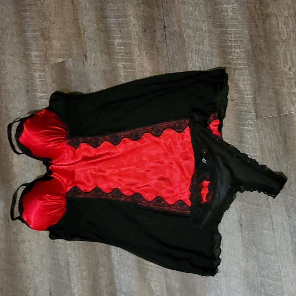 Red and Black Lingerie,  listing is for Top only..